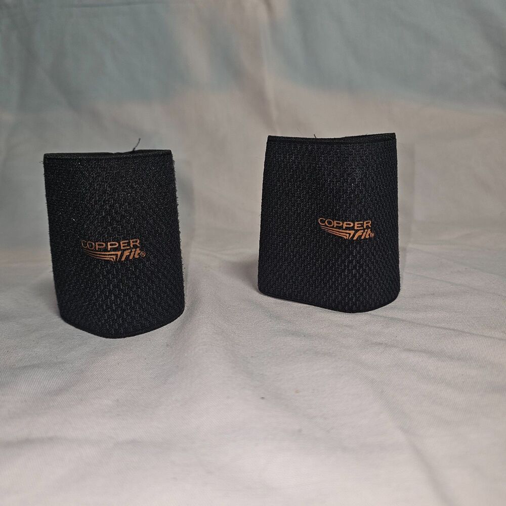 Copper Fit Compression Arch Relief Black Pair Athletic Support Braces